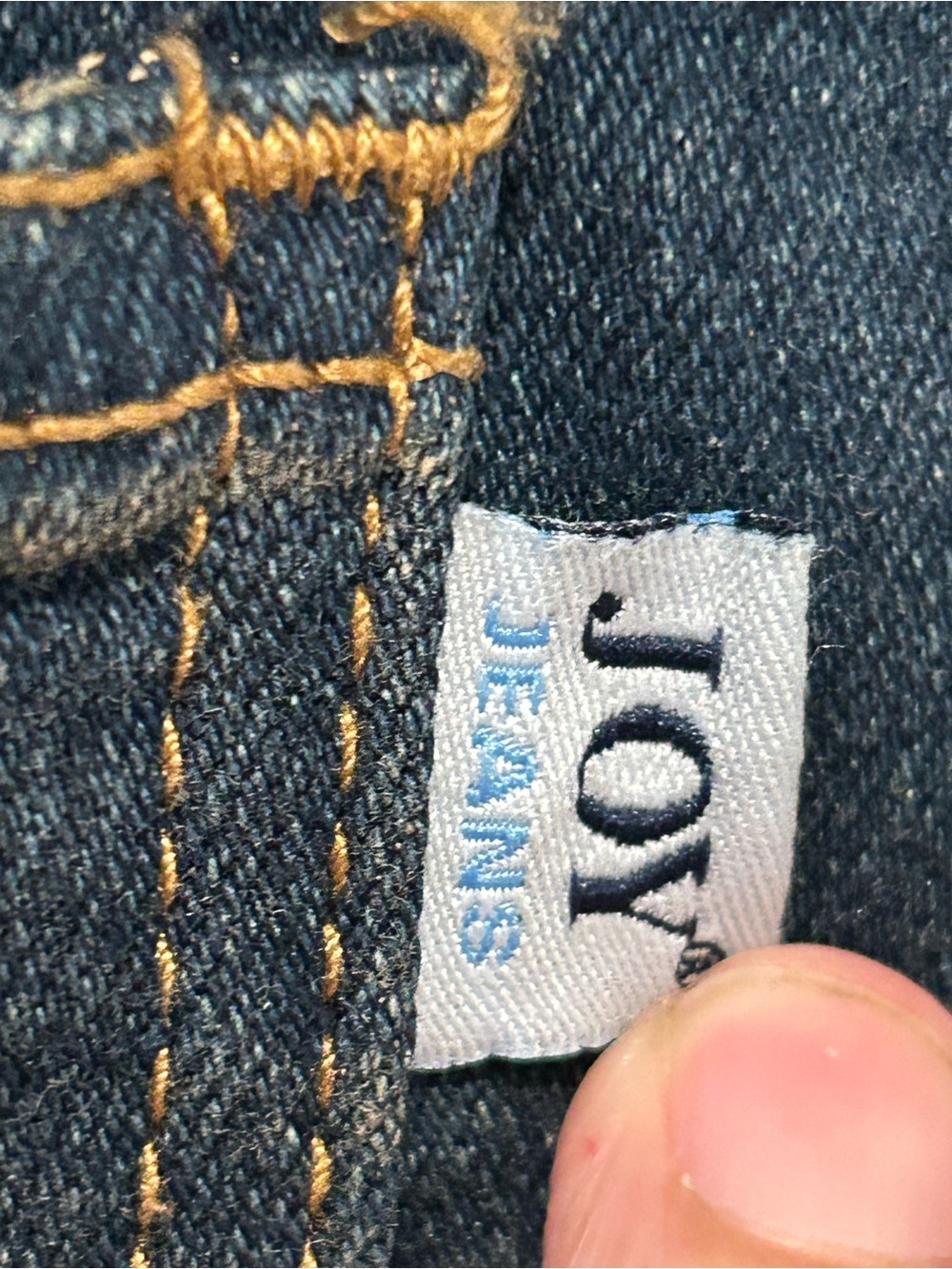 Joy Jeans Vtg Y2K Fringe Denim Skirt Scalloped Raw Hem Whiskered Midi Plus 3X - Picture 8 of 11